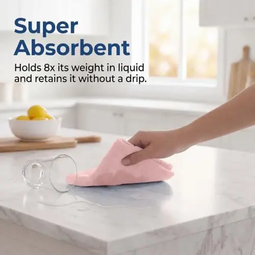 Avalon Towels Microfiber Cleaning Cloth Roll (Value Pack of 75) - Size 12x12 Inches, Tear Away Microfiber Towel Rolls, Highly Absorbent, Reusable, Lint and Streak Free Cleaning Rags for Home - 4