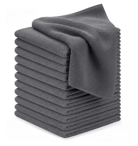 Avalon Towels Microfiber Cleaning Cloths (Value Pack of 12) - Size 12 x 12 Inches, Highly Absorbent Cleaning Rags, Lint Free, Reusable and Washable, Microfiber Towels for Cars - 1