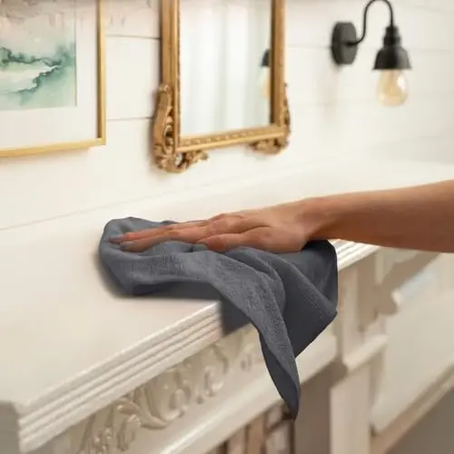 Avalon Towels Microfiber Cleaning Cloths (Value Pack of 12) - Size 12 x 12 Inches, Highly Absorbent Cleaning Rags, Lint Free, Reusable and Washable, Microfiber Towels for Cars - 4