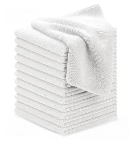 Avalon Towels Microfiber Cleaning Cloths (Value Pack of 12) - Size 12 x 12 Inches, Highly Absorbent Cleaning Rags, Lint Free, Reusable and Washable, Microfiber Towels for Cars - 1