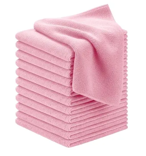 Avalon Towels Microfiber Cleaning Cloths (Value Pack of 12) - Size 12 x 12 Inches, Highly Absorbent Cleaning Rags, Lint Free, Reusable and Washable, Microfiber Towels for Cars - 1