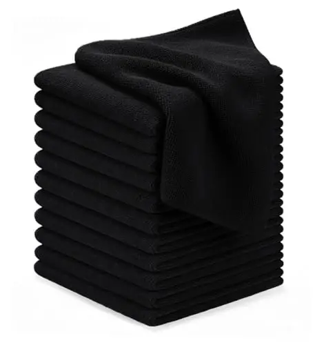 Avalon Towels Microfiber Cleaning Cloths (Value Pack of 12) - Size 12 x 12 Inches, Highly Absorbent Cleaning Rags, Lint Free, Reusable and Washable, Microfiber Towels for Cars - 1