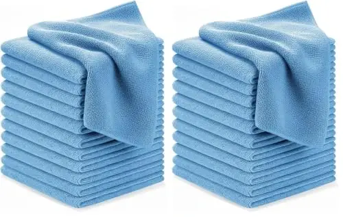 Avalon Towels Microfiber Cleaning Cloths (Value Pack of 24) - Size 12 x 12 Inches, Highly Absorbent Cleaning Rags, Lint Free, Reusable and Washable, Microfiber Towels for Cars - 1