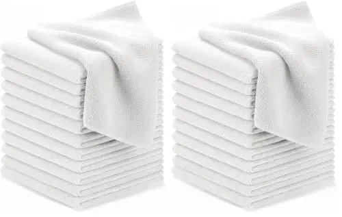 Avalon Towels Microfiber Cleaning Cloths (Value Pack of 24) - Size 12 x 12 Inches, Highly Absorbent Cleaning Rags, Lint Free, Reusable and Washable, Microfiber Towels for Cars - 1