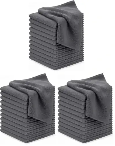 Avalon Towels Microfiber Cleaning Cloths (Value Pack of 36) - Size 12 x 12 Inches, Highly Absorbent Cleaning Rags, Lint Free, Reusable and Washable, Microfiber Towels for Cars - 1