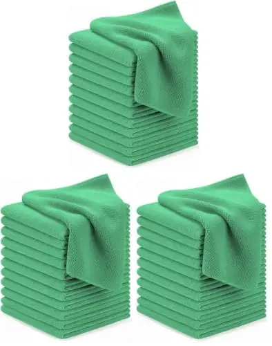 Avalon Towels Microfiber Cleaning Cloths (Value Pack of 36) - Size 12 x 12 Inches, Highly Absorbent Cleaning Rags, Lint Free, Reusable and Washable, Microfiber Towels for Cars - 1