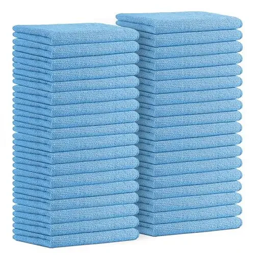 Avalon Towels Microfiber Cleaning Cloths (Value Pack of 36) Size 16