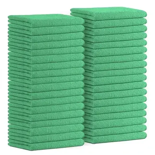 Avalon Towels Microfiber Cleaning Cloths (Value Pack of 36) Size 16