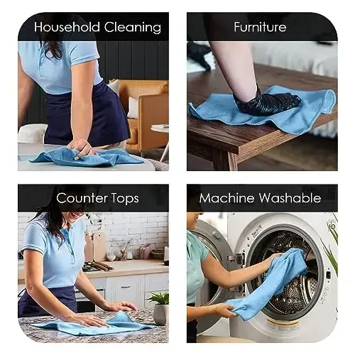 Avalon Towels Microfiber Cleaning Cloths (Value Pack of 48) Size 16