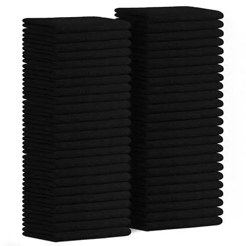 Avalon Towels Microfiber Cleaning Cloths (Value Pack of 48) - Size 16 x 16 Inches, Highly Absorbent Cleaning Rags, Lint Free, Reusable and Washable, Microfiber Towels for Cars - 1