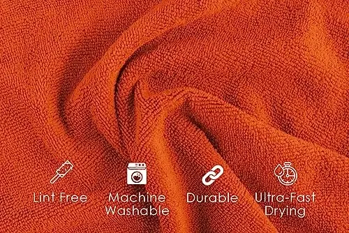 Avalon Towels Microfiber Cleaning Cloths (Value Pack of 48) - Size 16 x 16 Inches, Highly Absorbent Cleaning Rags, Lint Free, Reusable and Washable, Microfiber Towels for Cars - 5