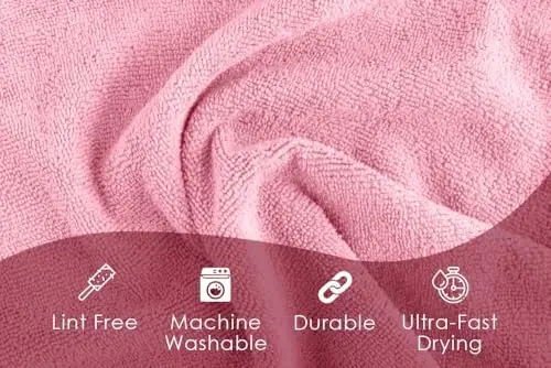 Avalon Towels Microfiber Cleaning Cloths (Value Pack of 48) - Size 16 x 16 Inches, Highly Absorbent Cleaning Rags, Lint Free, Reusable and Washable, Microfiber Towels for Cars - 4
