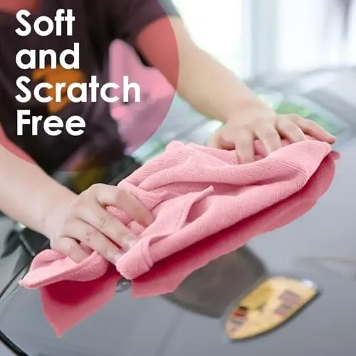 Avalon Towels Microfiber Cleaning Cloths (Value Pack of 48) - Size 16 x 16 Inches, Highly Absorbent Cleaning Rags, Lint Free, Reusable and Washable, Microfiber Towels for Cars - 5