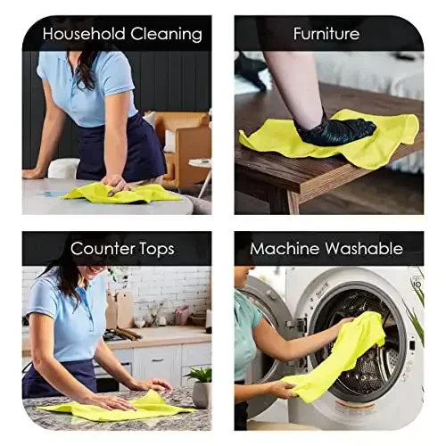 Avalon Towels Microfiber Tozalash Mato (36 dona qiymatli paket) O'lcham 16