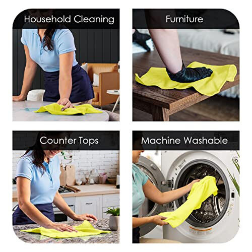 Avalon Towels Microfiber Tozalash Mato (48 dona qimmatli to'plam) O'lchami 16