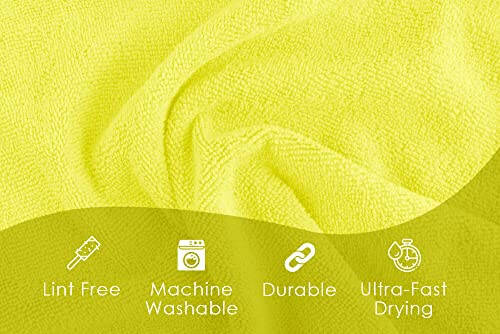 Avalon Towels Microfiber Tozalash Mato (48 dona qimmatli to'plam) O'lchami 16