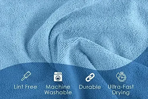 Avalon Towels Microfiber Tozalash Matolari (48 dona qimmatbaho to'plam) O'lchami 16