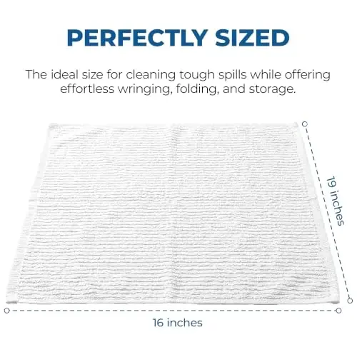 Avalon Towels Ribbed Bar Mop Towels, White Bar Towels, 16x19, Pack of 60 | Absorbent Terry Cloth Rags, Multipurpose Bar Towels for Bartenders, Kitchen Rags, Machine Washable, Commercial-Grade - 3