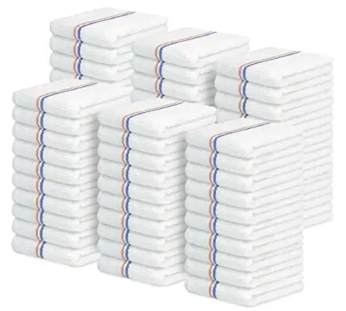 Avalon Towels Terry Bar Mop Towels (Value Pack of 60) Size 16