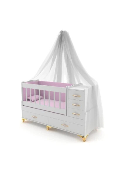Avangard Gold 5 Drawer Baby Crib Set (crib - BYGOLDEN