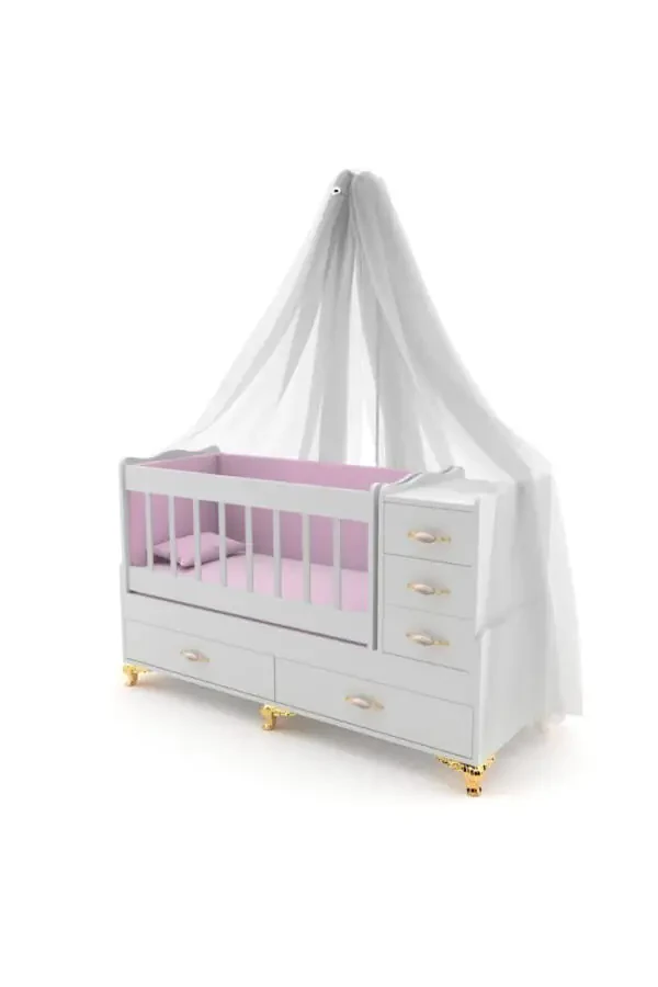 Avangard Gold 5 Drawer Baby Crib Set (crib - 1