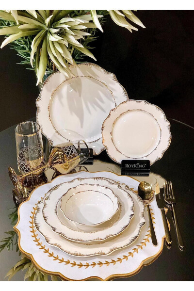 Avangarde 24 Piece 6 Person Bone Porcelain Dinner Set - 11