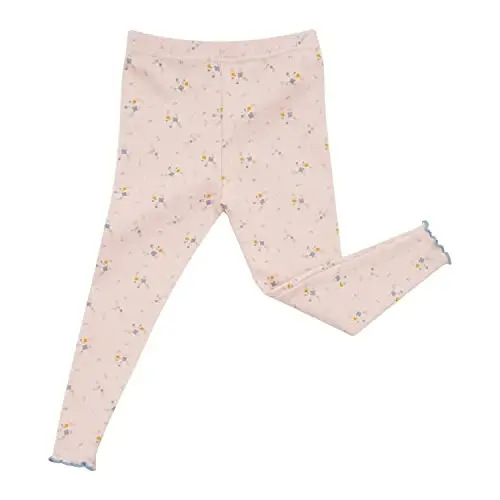 AVAUMA Baby Boy Girl Pajama Set 6M-7T Kids Cute Toddler Snug fit Flower Pattern Design Pjs Cotton Sleepwear Ruffled Shirring - 8