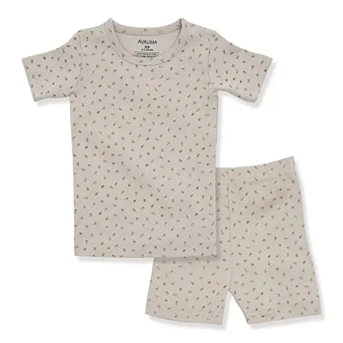 AVAUMA Baby Boys Girls Pajama Set 6M-7T Kids Cute Toddler Snug fit Pattern Design Pjs Cotton Sleepwear - 1