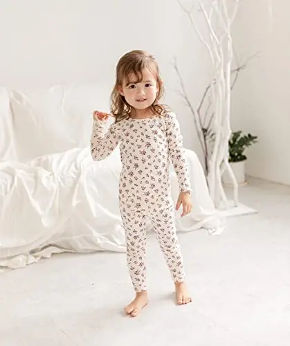 AVAUMA Baby Boys Girls Pajama Set 6M-7T Kids Cute Toddler Snug fit Pattern Design Pjs Cotton Sleepwear - 2