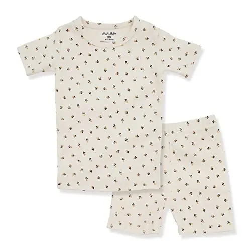 AVAUMA Baby Boys Girls Pajama Set 6M-7T Kids Cute Toddler Snug fit Pattern Design Pjs Cotton Sleepwear - 1