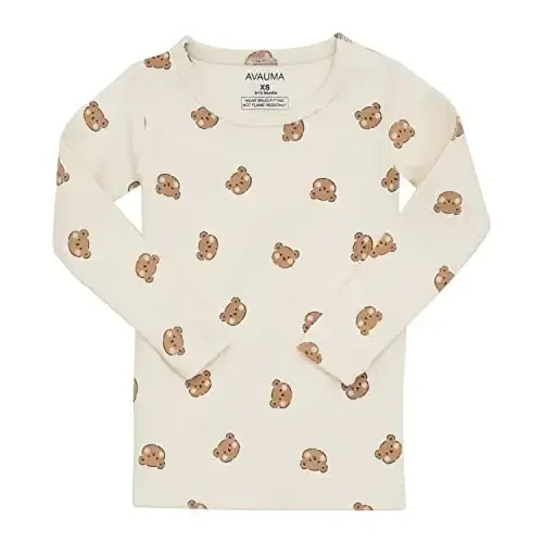 AVAUMA Baby Boys Girls Pajama Set 6M-8T Kids Cute Toddler Snug fit Pjs Cotton Sleepwear - 2