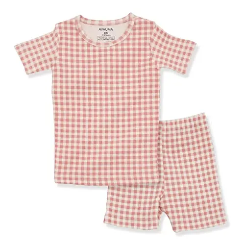 AVAUMA Bebek Erkek Kız Pijama Takımı 6 Ay-7 Yaş Çocuk Sevimli Bebek Dar Kesim Desen Tasarım Pijama Pamuklu Uyku Giysisi 