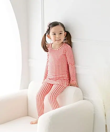 AVAUMA Bebek Erkek Kız Pijama Takımı 6 Ay-7 Yaş Çocuk Sevimli Küçük Çocuk Vücuda Oturan Desen Tasarımı Pamuklu Pijama - 4