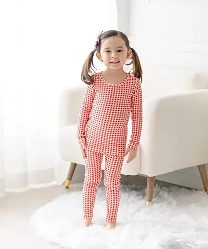 AVAUMA Bebek Erkek Kız Pijama Takımı 6 Ay-7 Yaş Çocuk Sevimli Küçük Çocuk Vücuda Oturan Desen Tasarımı Pamuklu Pijama - 5