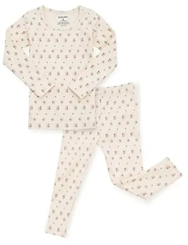 AVAUMA Bebek Erkek Kız Pijama Takımı 6 Ay-7 Yaş Çocuk Sevimli Küçük Çocuk Vücuda Oturan Desen Tasarımlı Pamuklu Uyku Giyim 