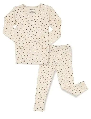 AVAUMA Bebek Erkek Kız Pijama Takımı 6 Ay-7 Yaş Çocuk Sevimli Küçük Çocuk Vücuda Oturan Desen Tasarımlı Pijama Pamuklu Uyku Giyim 