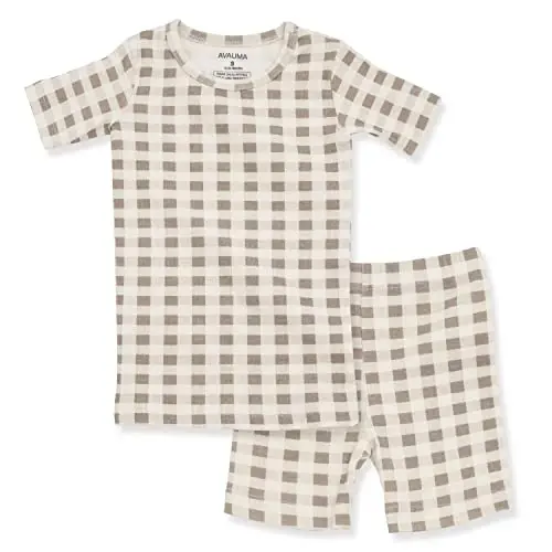 AVAUMA Bebek Erkek Kız Pijama Takımı 6 Ay-7 Yaş Çocuk Sevimli Yürümeye Başlayan Sıkı Kesim Desen Tasarımlı Pamuklu Pijama 