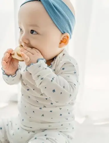 AVAUMA Bebek Erkek Kız Pijama Takımı 6Ay-7Yaş Çocuk Sevimli Küçük Çocuk Üzerine Oturan Çiçek Desenli Pijama Pamuklu Pijama Fırfırlı Büzgülü - 4
