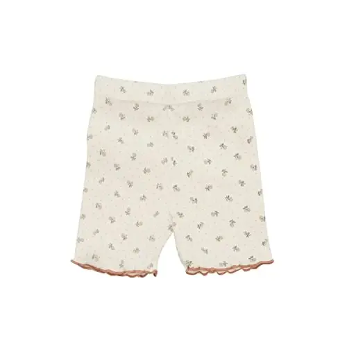 AVAUMA Bebek Erkek Kız Pijama Takımı 6Ay-7Yaş Çocuk Sevimli Küçük Çocuk Vücuda Oturan Çiçek Desenli Pijama Pamuklu Uyku Giyim Fırfırlı Büzgülü - 8