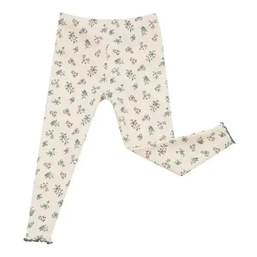 AVAUMA Bebek Erkek Kız Pijama Takımı 6Ay-7Yaş Çocuk Sevimli Küçük Çocuk Vücuda Oturan Çiçek Desenli Pijama Pamuklu Uyku Giysisi Fırfırlı Büzgülü - 3