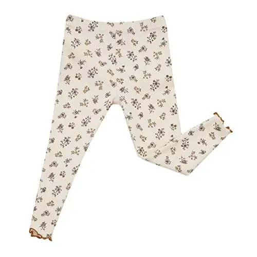 AVAUMA Bebek Erkek Kız Pijama Takımı 6Ay-7Yaş Çocuk Sevimli Yürümeye Başlayan Rahat Çiçek Desenli Pijama Pamuklu Pijama Fırfırlı Büzgülü - 3