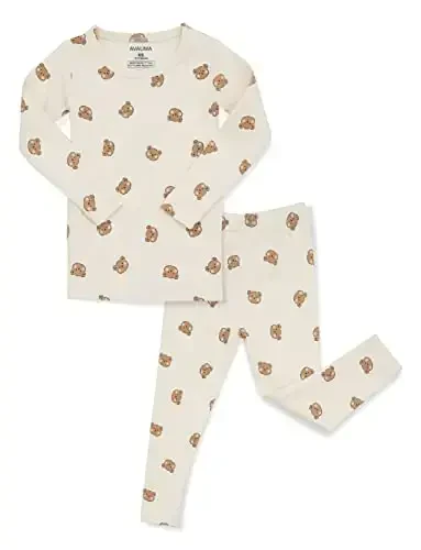 AVAUMA Baby Boys Girls Pajama Set 6M-8T Kids Cute Toddler Snug fit Pjs Cotton Sleepwear - 6