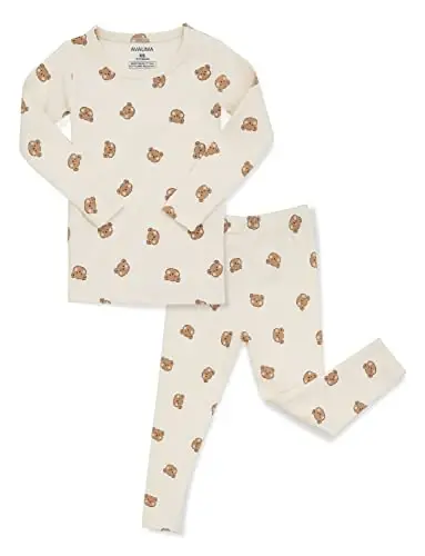 AVAUMA Baby Boys Girls Pajama Set 6M-8T Kids Cute Toddler Snug fit Pjs Cotton Sleepwear 
