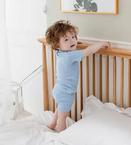 AVAUMA Bebek Kısa Pijama Takımı Bebek Erkek Kız Çocuklar Dar Kesim Fitilli Ev Giyimi pjs Günlük Yaşam Tarzı için - 3