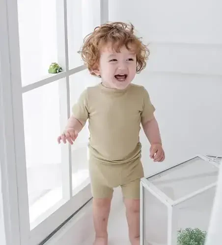 AVAUMA Toddler Short Pajamas Set Baby Boys Girls Kids Snug fit Ribbed Sleepwear pjs for Daily Life Style - 3