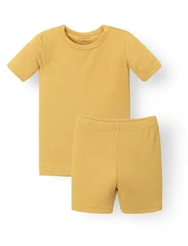 AVAUMA Toddler Short Pajamas Set Baby Boys Girls Kids Snug fit Ribbed Sleepwear pjs for Daily Life Style 