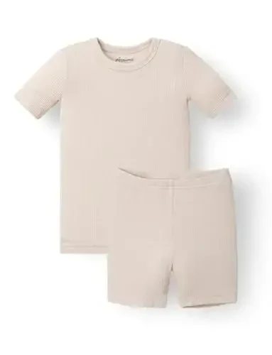 AVAUMA Toddler Short Pajamas Set Baby Boys Girls Kids Snug fit Ribbed Sleepwear pjs for Daily Life Style 
