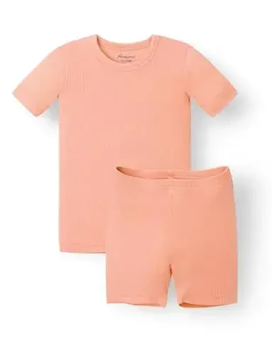 AVAUMA Toddler Short Pajamas Set Baby Boys Girls Kids Snug fit Ribbed Sleepwear pjs for Daily Life Style 