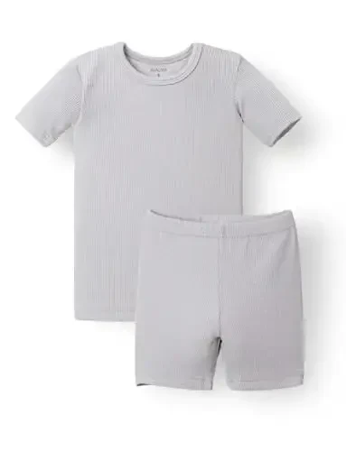 AVAUMA Toddler Short Pajamas Set Baby Boys Girls Kids Snug fit Ribbed Sleepwear pjs for Daily Life Style - 1