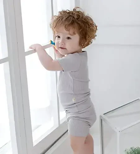 AVAUMA Toddler Short Pajamas Set Baby Boys Girls Kids Snug fit Ribbed Sleepwear pjs for Daily Life Style - 5
